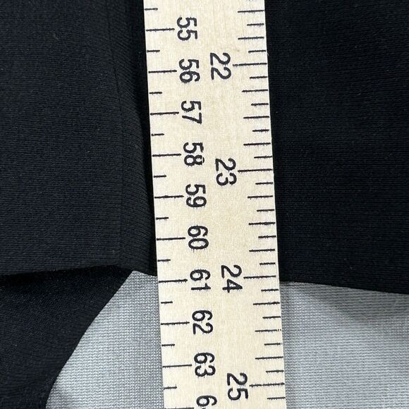 Torrid Blazer Women's Black 2 2X Open Front Shoulder Pads Faux Pockets Jacket - Picture 6 of 13